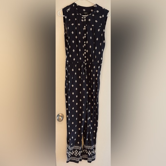 LOFT Blue Jumpsuit - Picture 2 of 5